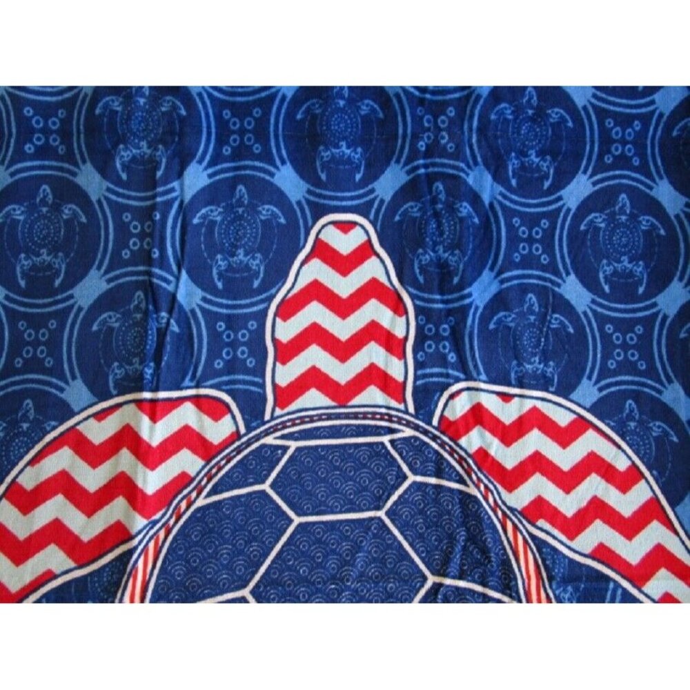 New Red White & Blue Sea Turtle Beach Towel Bath Pool GIFT Turtles US Flag USA - Picture 3 of 4